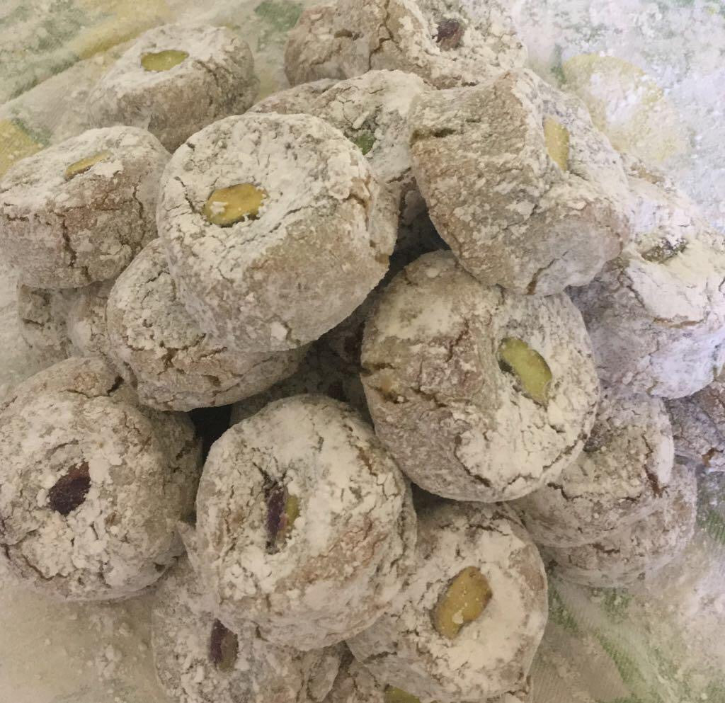Pasta di mandorla al pistacchio