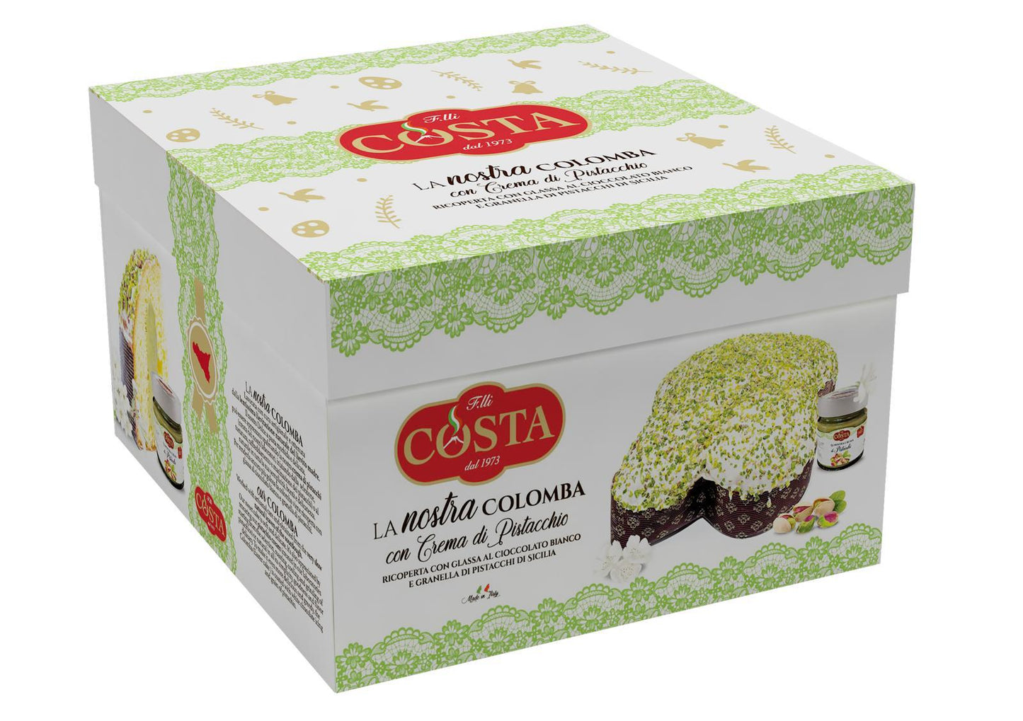 Panettone con crema al Pistacchio